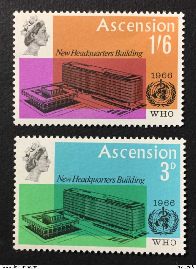 1966 Ascension  - Inauguration Of W.H.O. New Headquarters Building - Unused - Ascension