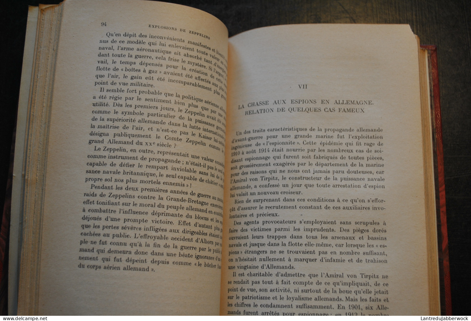 Hector C. BYWATER Les Mystères De La Guerre Navale 1914 1918 Heligoland Jutland Sous-marin Reliure Cuir Signée DE NOEL - War 1914-18