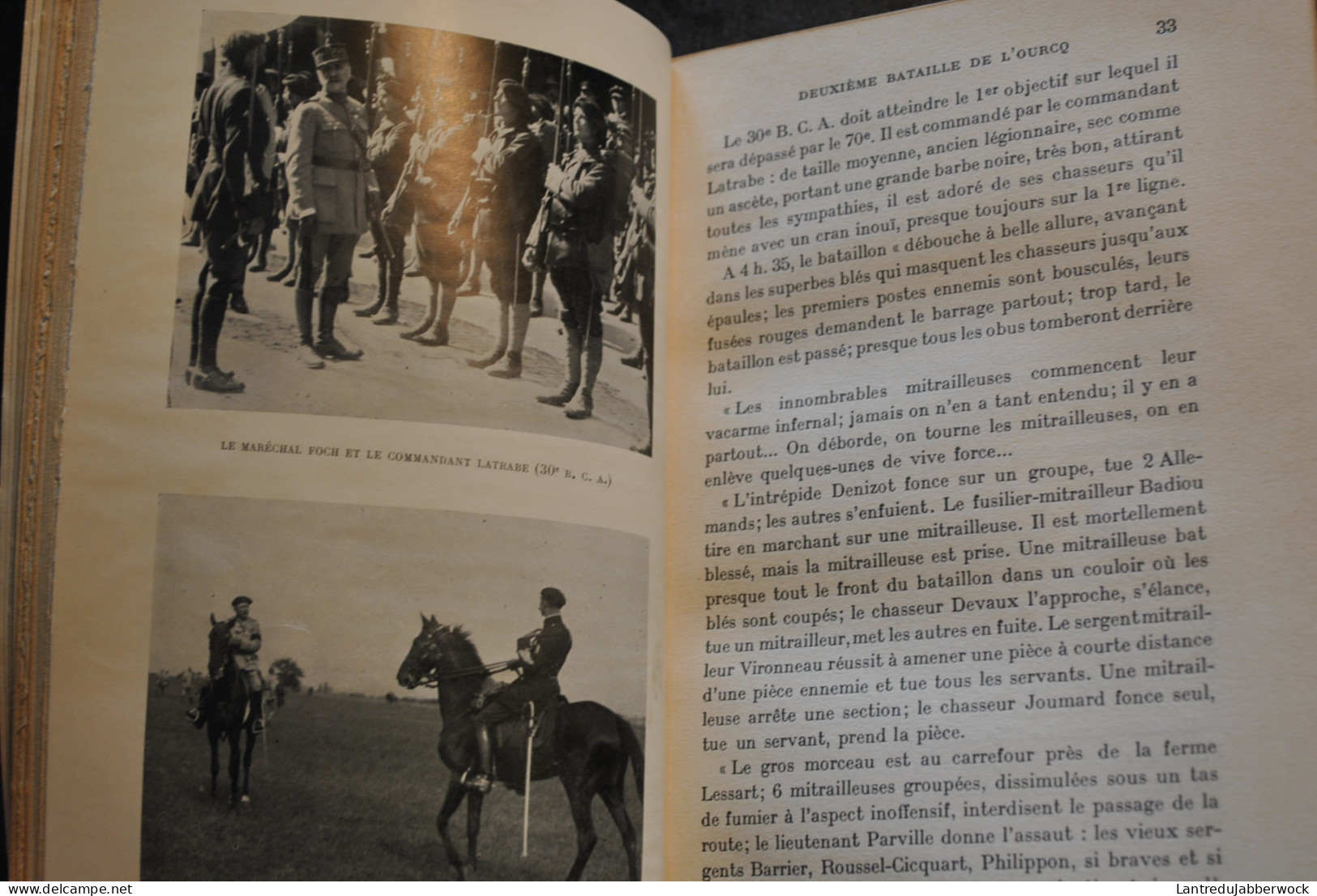 Général MANGIN Les Chasseurs Dans La Bataille De France 47è Division 1918 B.C.A Saint Quentin Reliure Cuir Signé DE NOEL - Guerre 1914-18