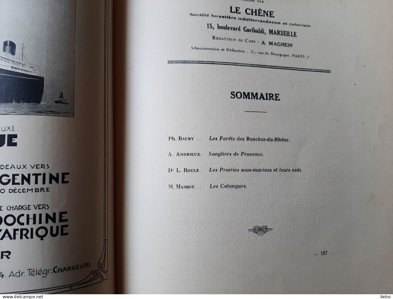 Revue Le Chêne Forêts Chasse Pêche Tourisme 1931 Forêts Bouche Du Rhône Sangliers De Provence Calanques Plongée - Jacht/vissen