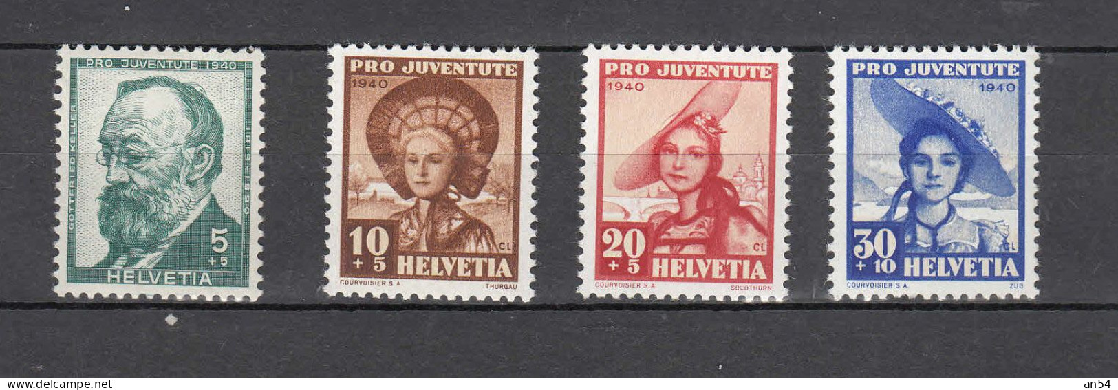PJ   1940    N° J93 à J96  NEUFS**       COTE 10.00     CATALOGUE SBK - Unused Stamps