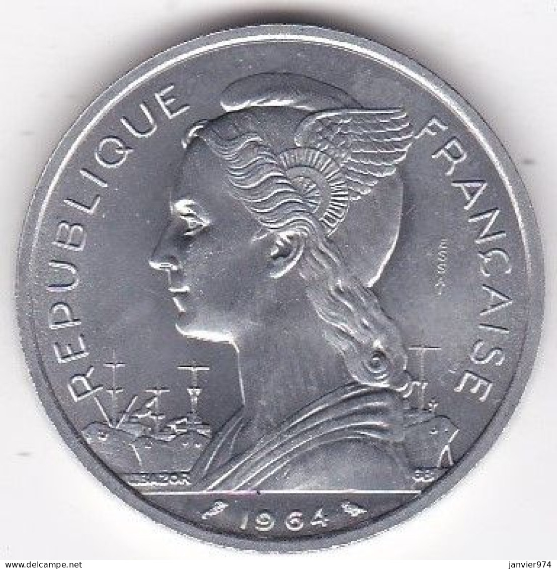 Archipel Des Comores , Republique Française 5 Francs 1964 ESSAI , En Aluminium LEC# 37, UNC - Komoren