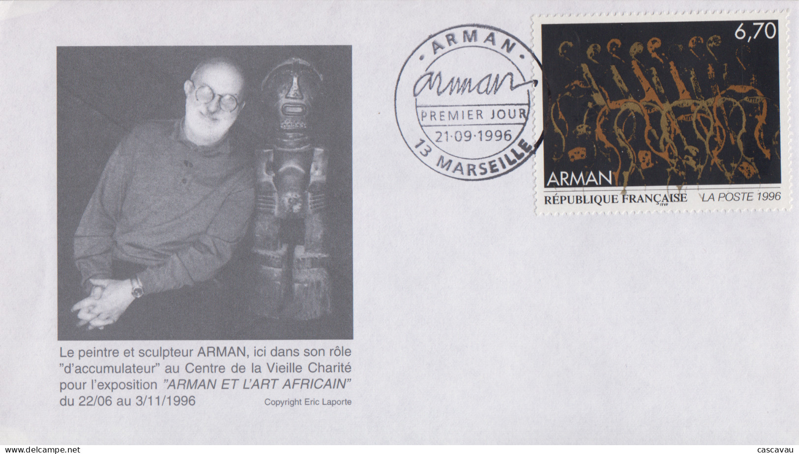 Enveloppe  FDC  1er  Jour   FRANCE   Oeuvre  De  ARMAN    MARSEILLE   1996 - 1990-1999