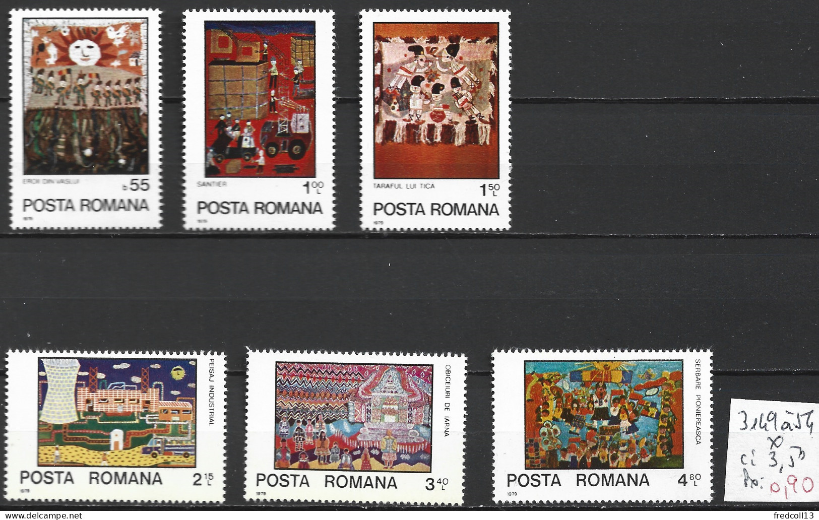 ROUMANIE 3149 à 54 * Côte 3.50 € - Unused Stamps