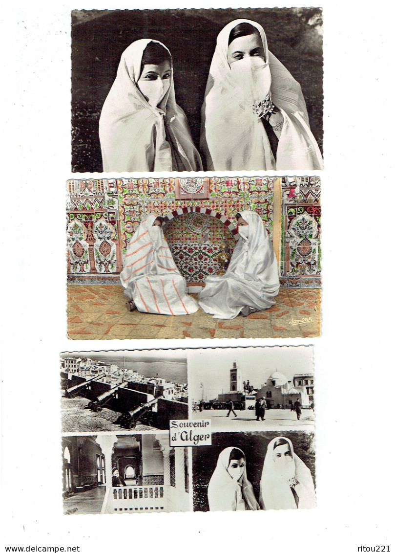 Lot 3 Cpm - Algérie - ALGER - Femme Mauresque - Intérieur - Souvenir - Women