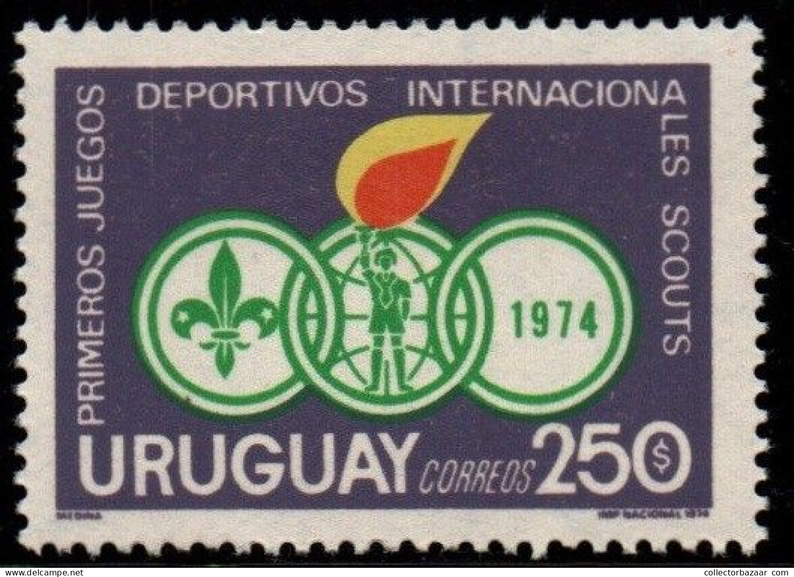 1974 Uruguay Scout Emblems And Flame  #874 ** MNH - Uruguay