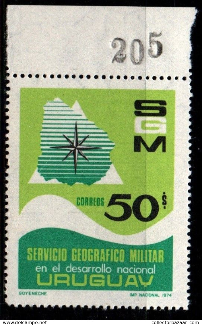 1974 Uruguay Map Of Uruguay And Compass Rose #878 ** MNH - Uruguay