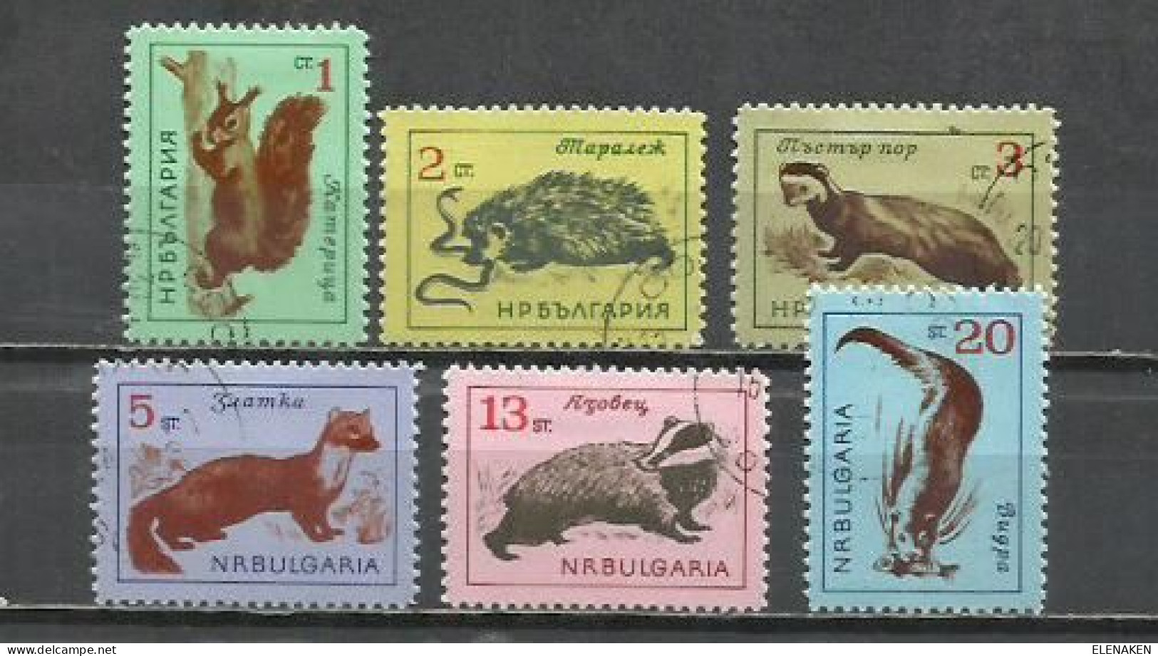 0431E-BULGARIA SERIE COMPLETA FAUNA SALVAJE 1963 Nº 1176/1181 - Used Stamps