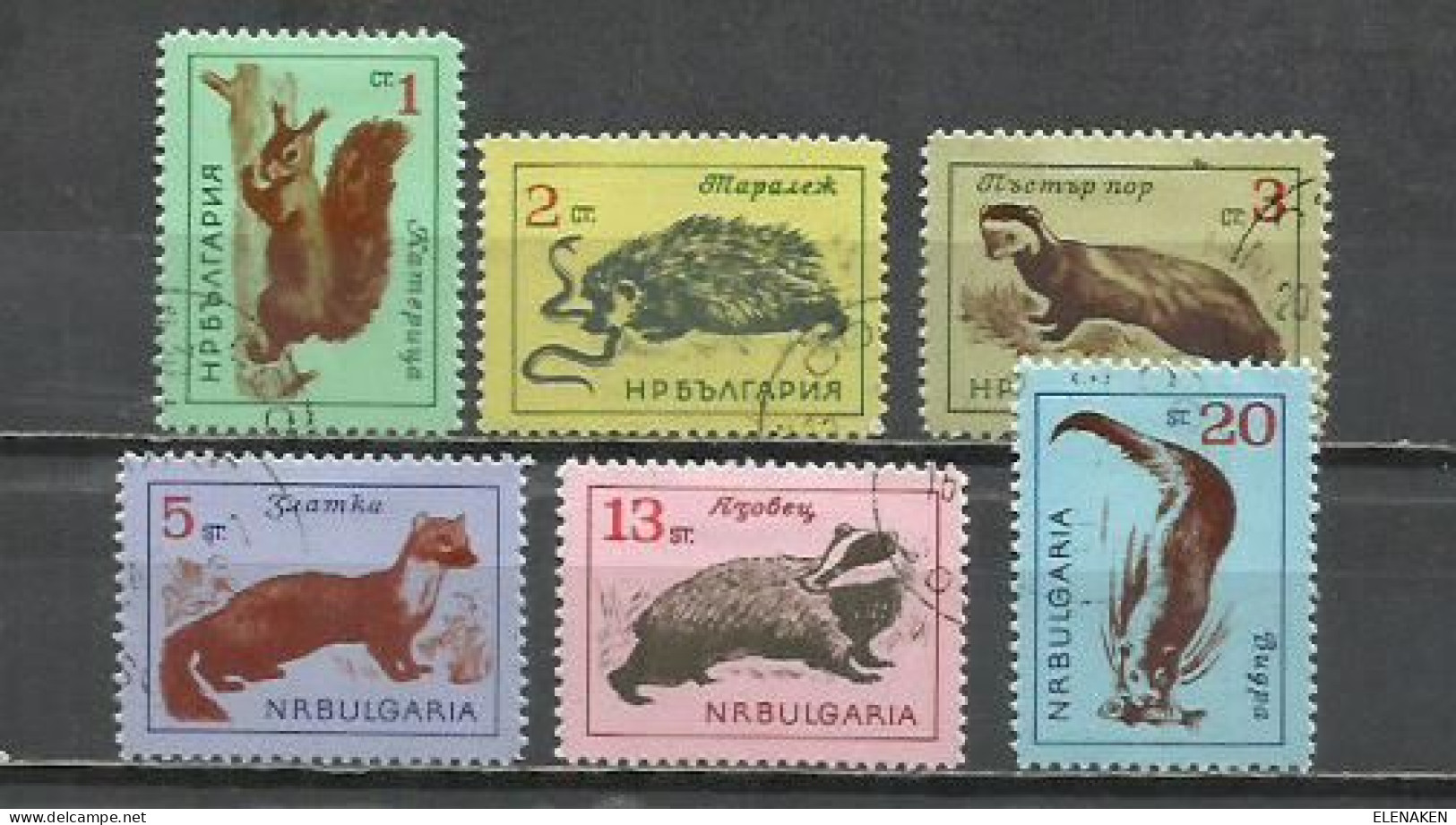 0431E-BULGARIA SERIE COMPLETA FAUNA SALVAJE 1963 Nº 1176/1181 - Gebraucht