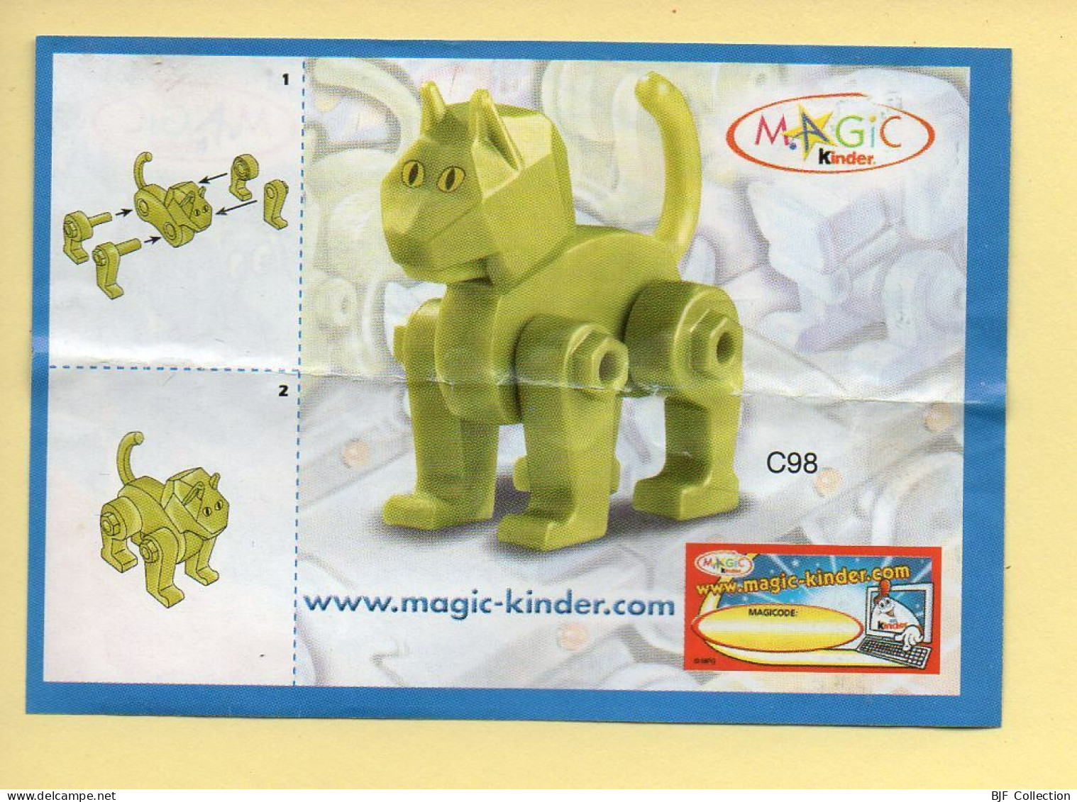 Kinder : BPZ N° C98 / Chat - Instructions