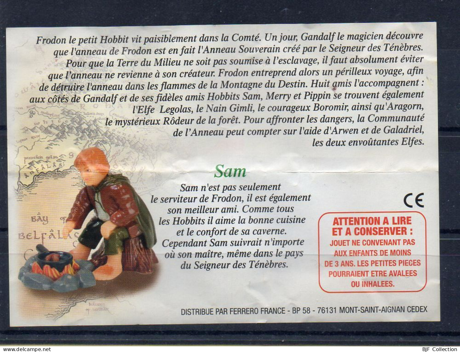 Kinder : BPZ Le Seigneur Des Anneaux : Sam - Istruzioni