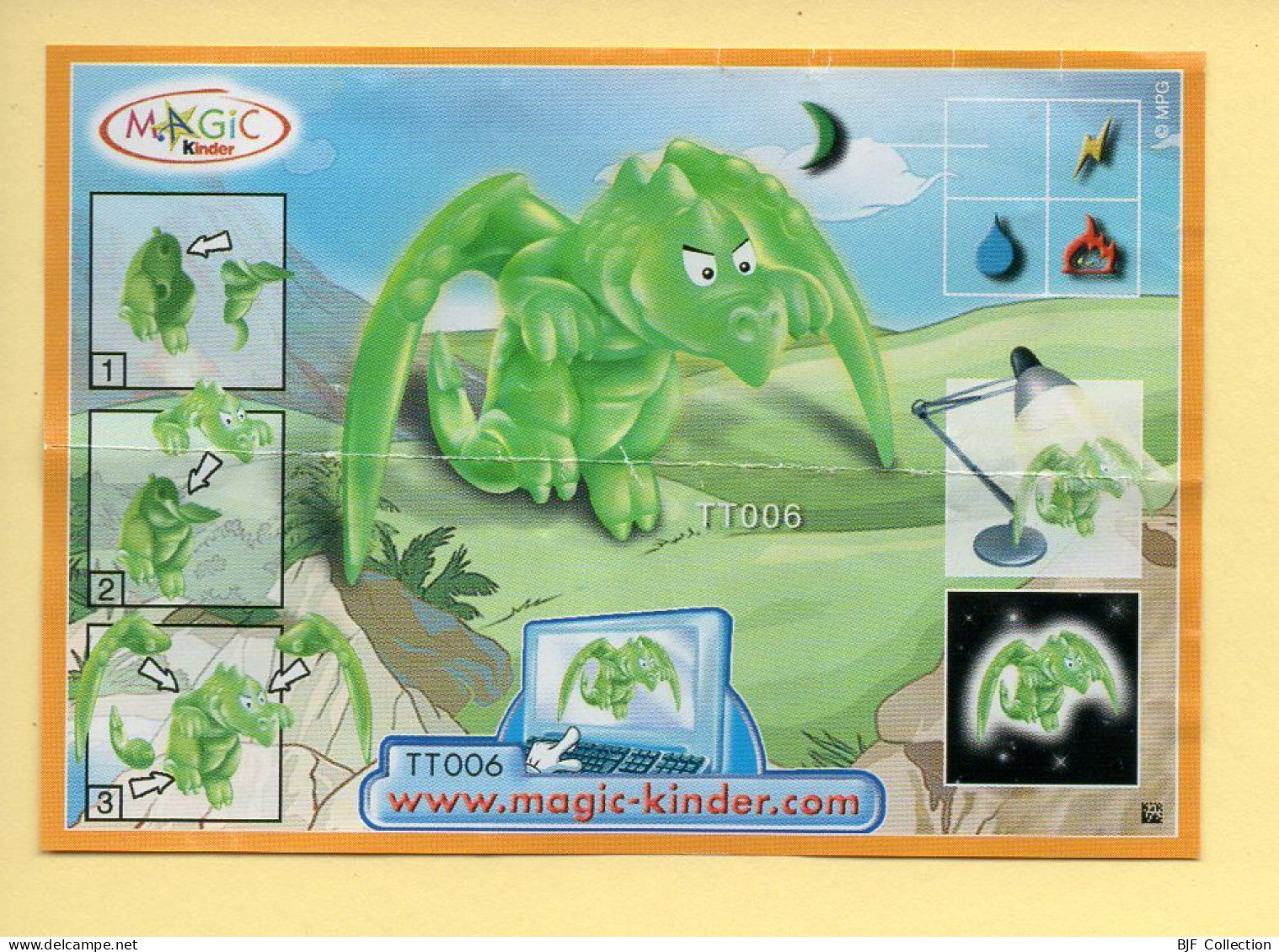 Kinder : BPZ N° TT006 : Série Dragons - Istruzioni