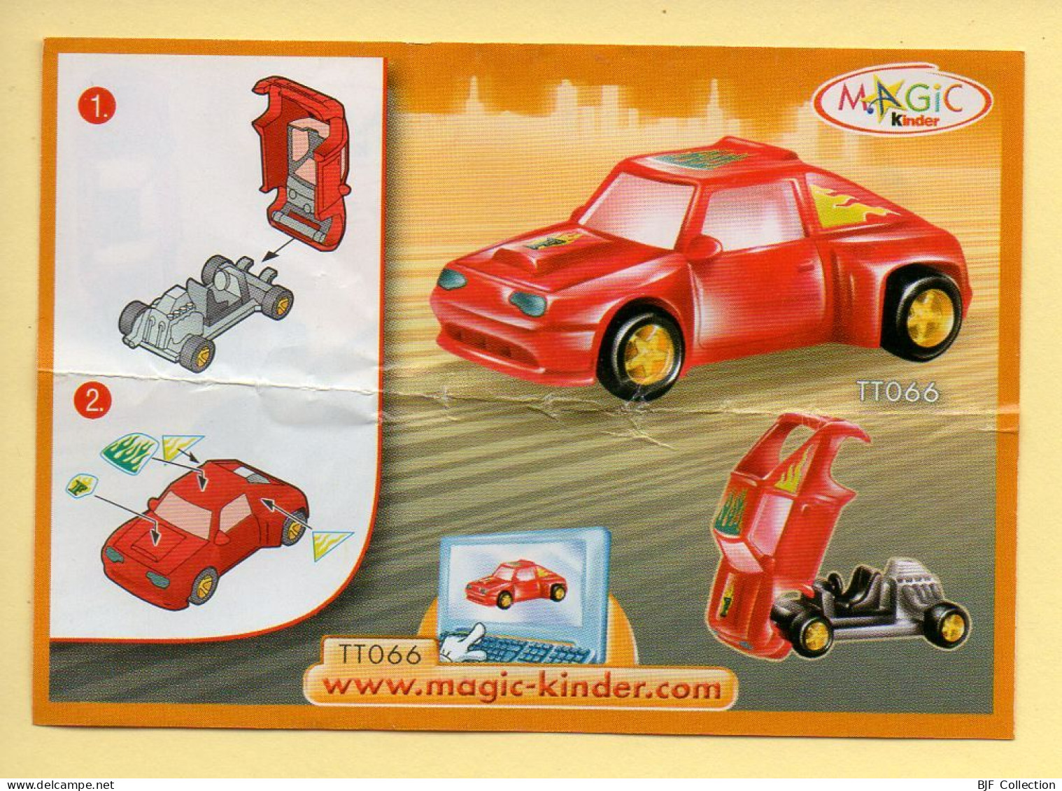 Kinder : BPZ N° TT066 : Série Voitures - Instructions