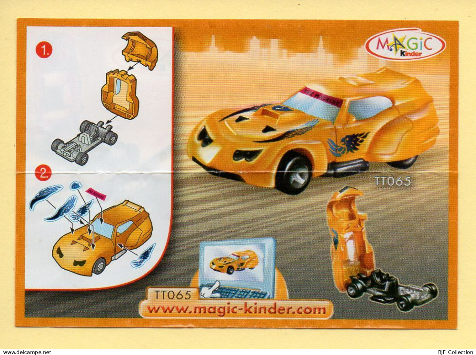 Kinder : BPZ N° TT065 : Série Voitures - Instructions