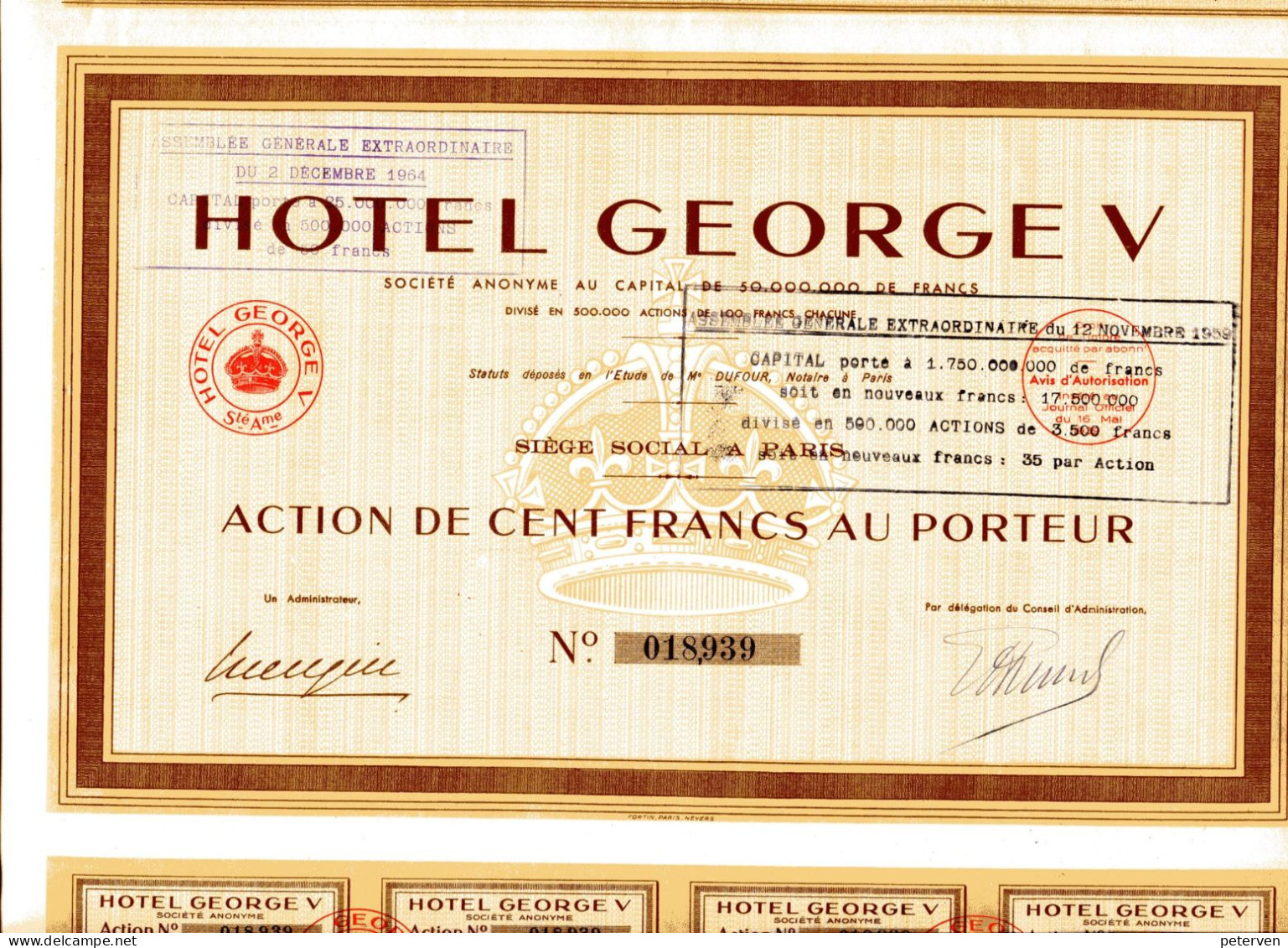 HOTEL GEORGE V; Action - Toerisme