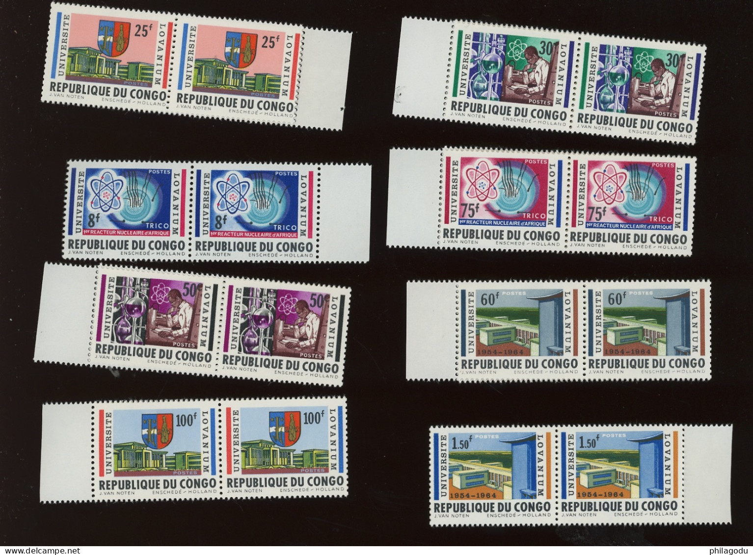 524/531 **.  Université Lovanium . 4 Séries X 5,50€  = 22 € - Unused Stamps