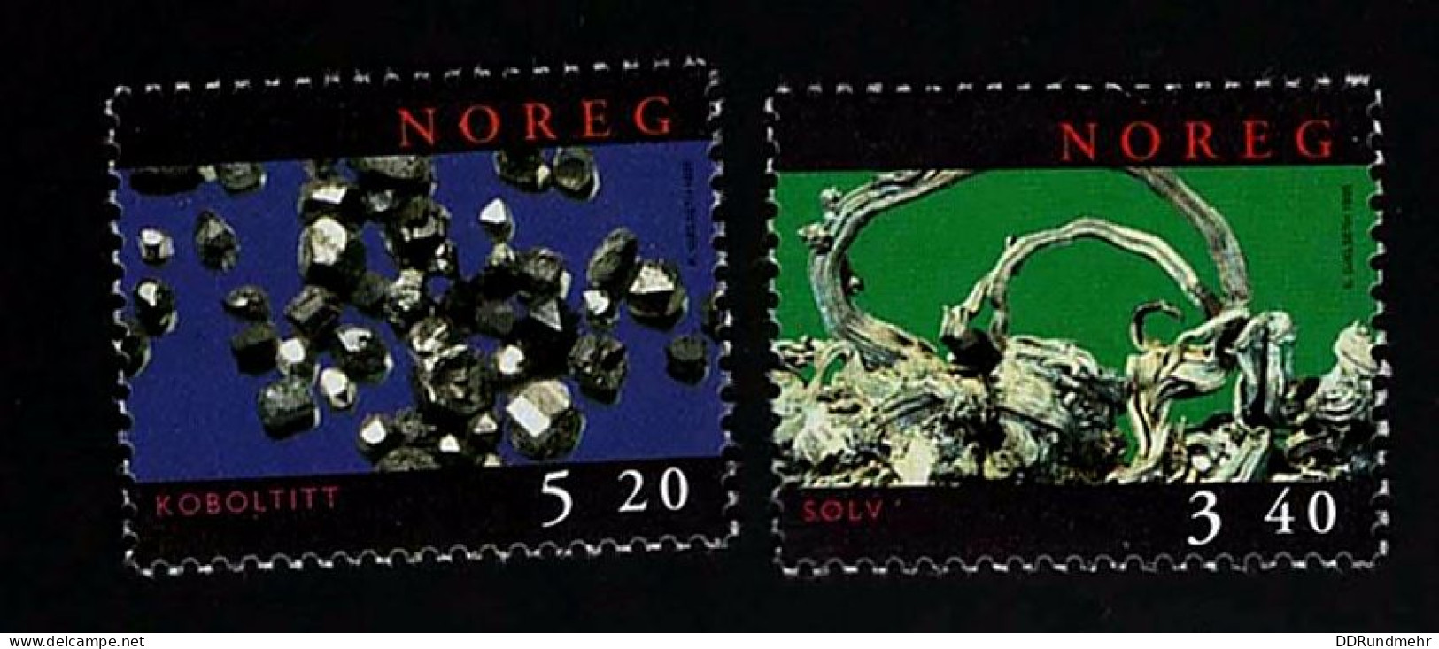 1998 Mineralien  Michel NO 1285 - 1286 Stamp Number NO 1196 - 1197 Yvert Et Tellier NO 1242 - 1243 Xx MNH - Neufs