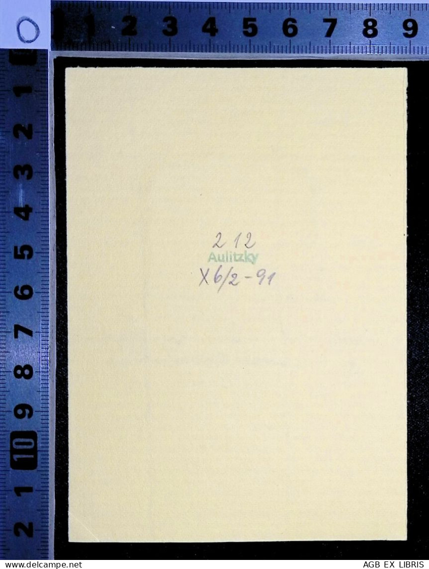 EX LIBRIS ERICH AULITZKY Per BERND R. MEYER L27bis-F02 EXLIBRIS Opus 212 - Ex-libris