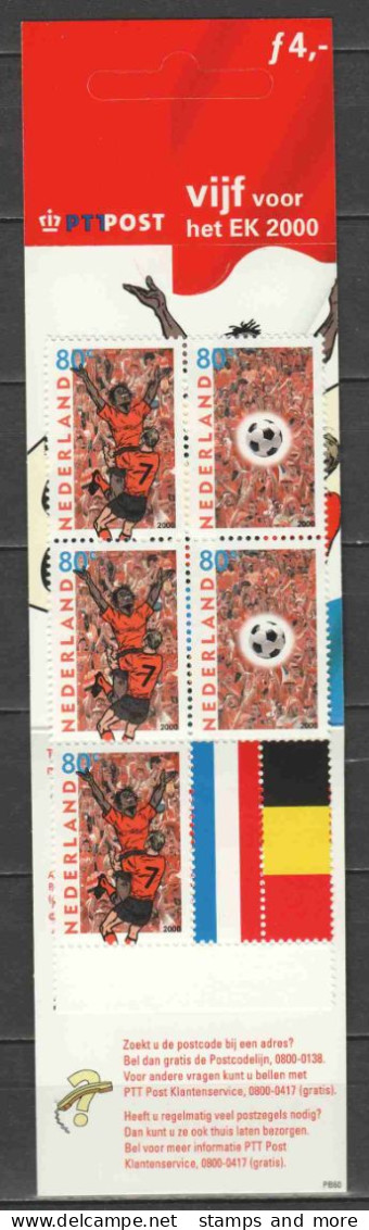 Netherlands 2000 Markenheftchen NVPH 60 MNH SOCCER - Carnets Et Roulettes