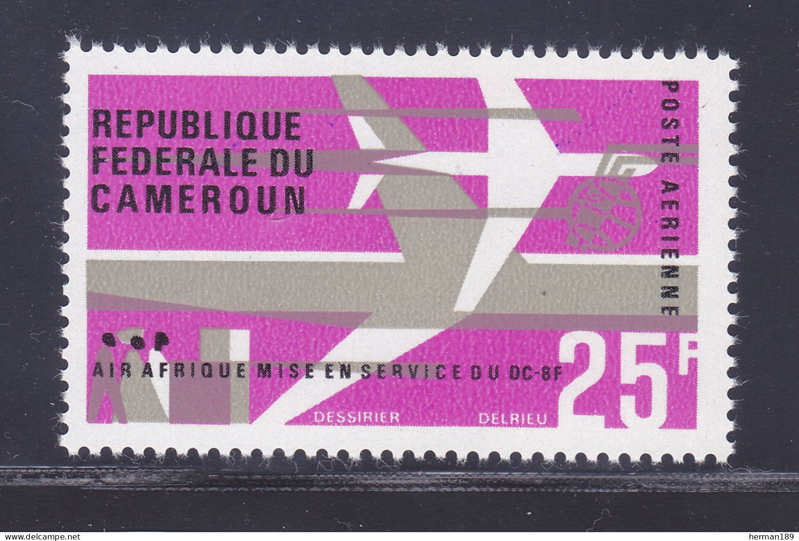 CAMEROUN AERIENS N°   90 ** MNH Neuf Sans Charnière, TB (D7450) Avion DC-8F, Air Afrique - 1966 - Kameroen (1960-...)