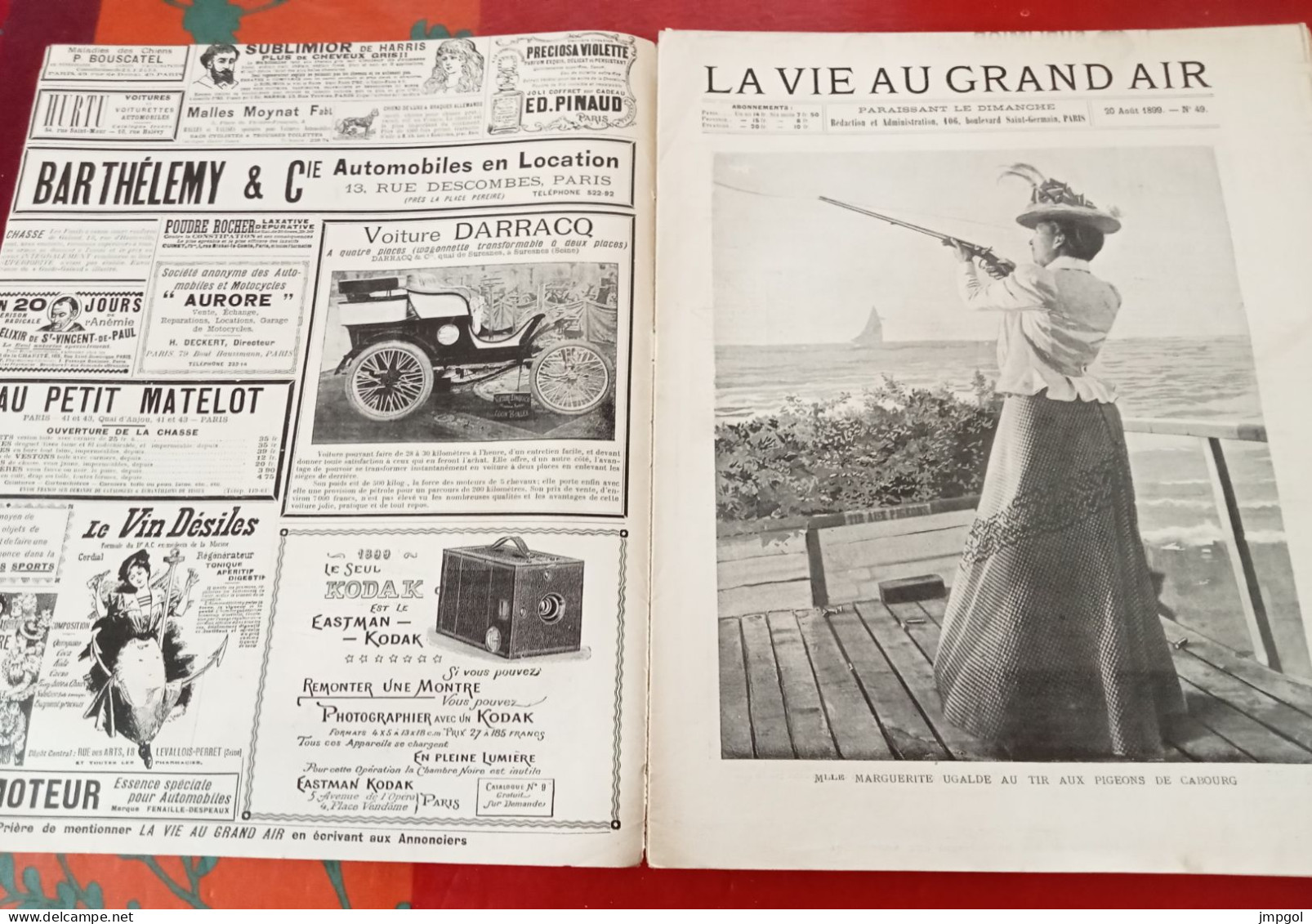 La Vie Au Grand Air N°49 Aoû 1899 Joutes à La Lance Argenteuil Physical Culture College Dartford Hippisme Compiègne Caen - Magazines - Before 1900