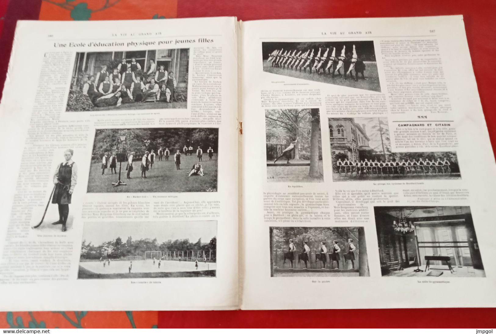 La Vie au Grand Air n°49 Aoû 1899 Joutes à la Lance Argenteuil Physical Culture College Dartford Hippisme Compiègne Caen