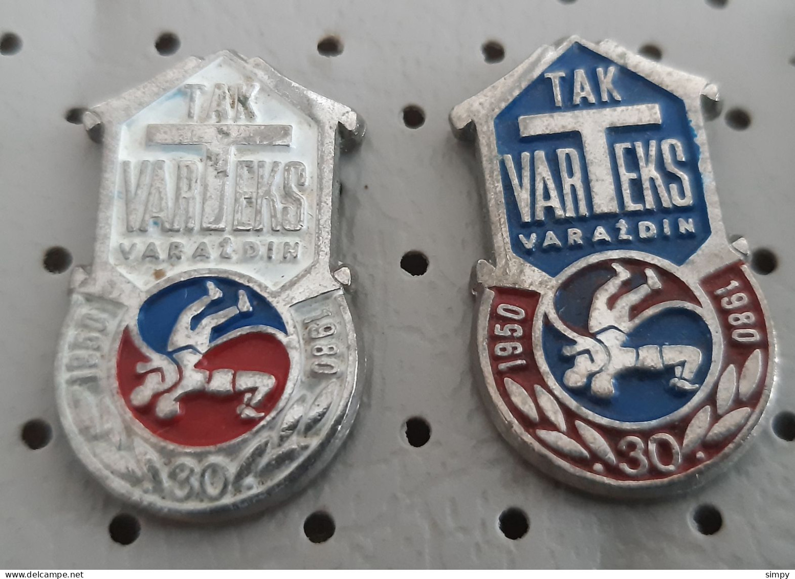 Wrestling Club TAK Varteks Varazdin 1950/1980 Croatia Ex Yugoslavia Pins - Worstelen