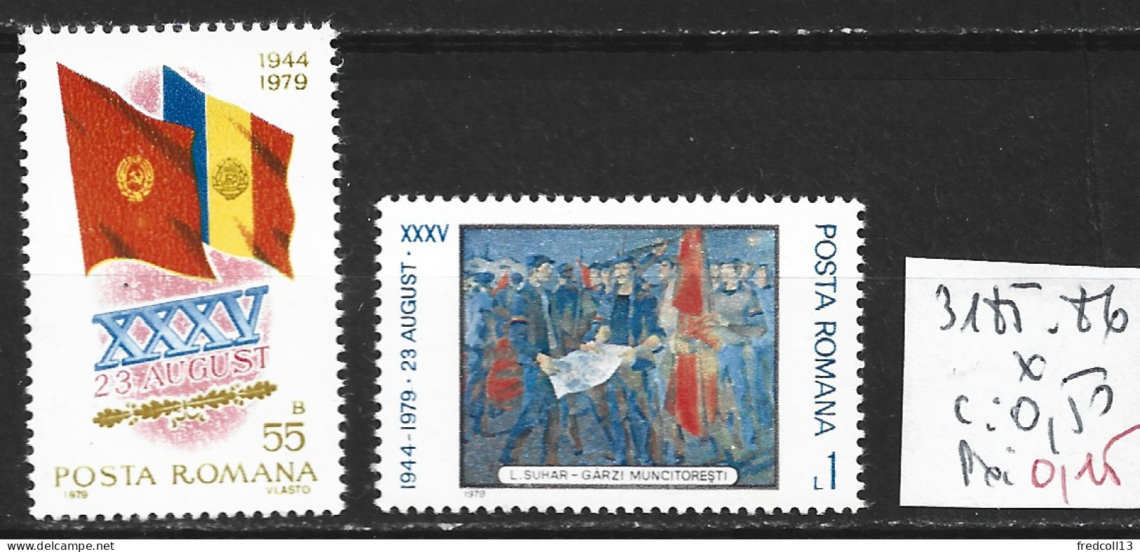ROUMANIE 3185-86 * Côte 0.50 € - Unused Stamps