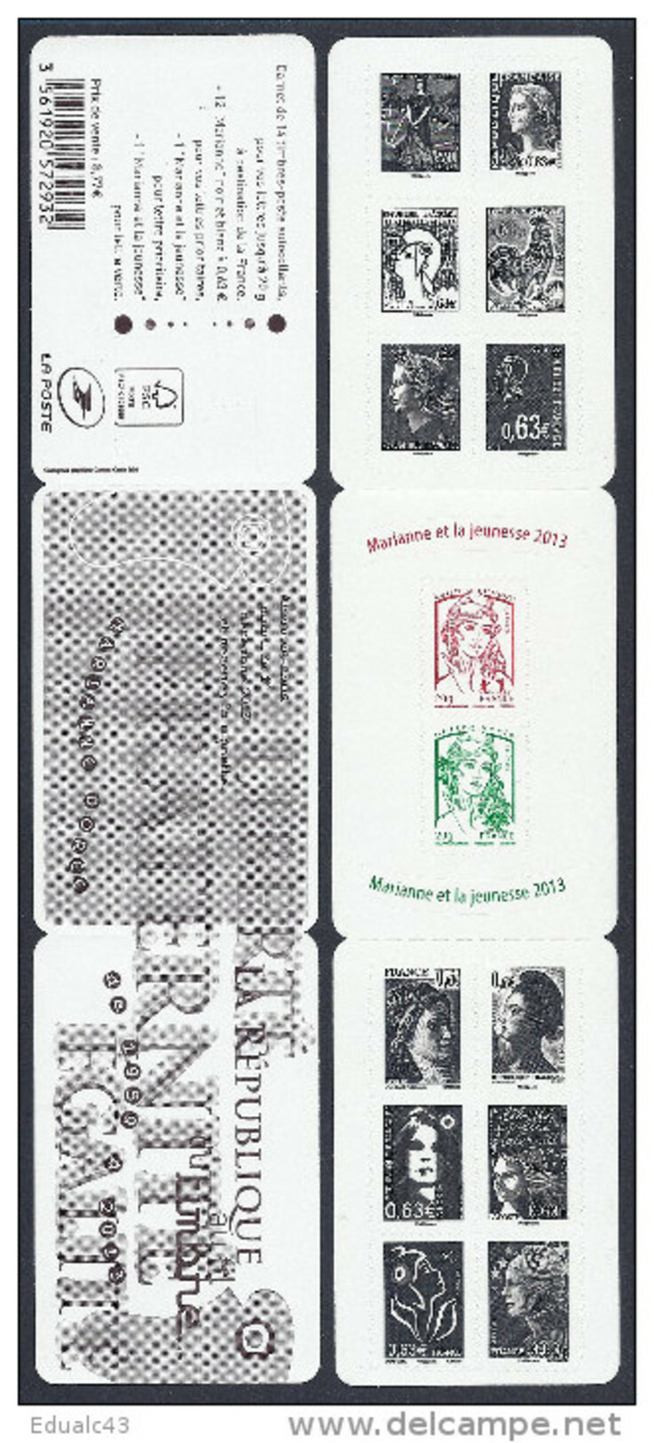 2013 Carnet Adhésif BC 1520B Ou BC 913 La 5é République Au Fil Du Timbre - NEUF Qualité LUXE ** NON Plié - Commemoratives