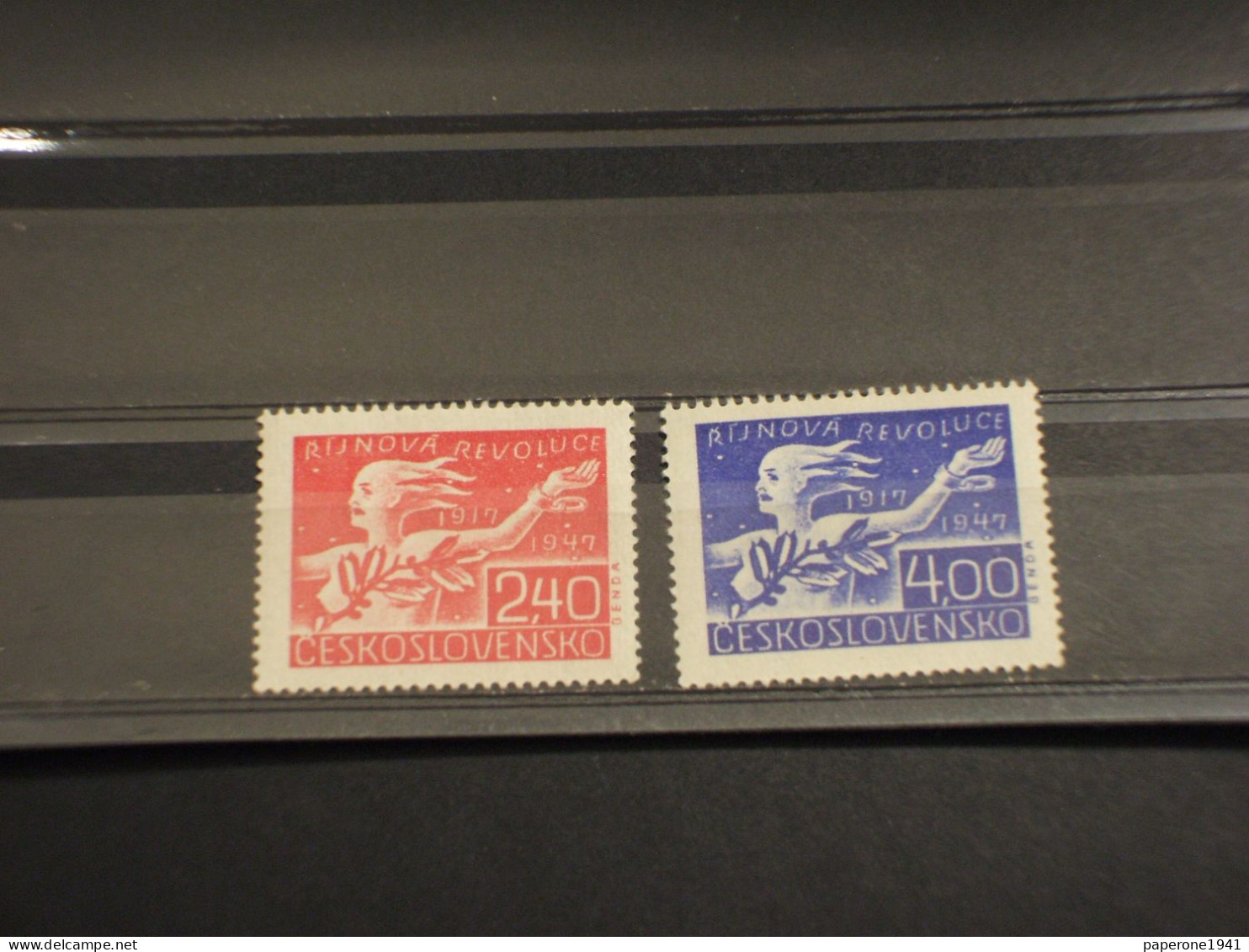 CECOSLOVACCHIA - 1957 RIVOLUZIONE/PIANTA  2 VALORI   - NUOVO(++) - Unused Stamps