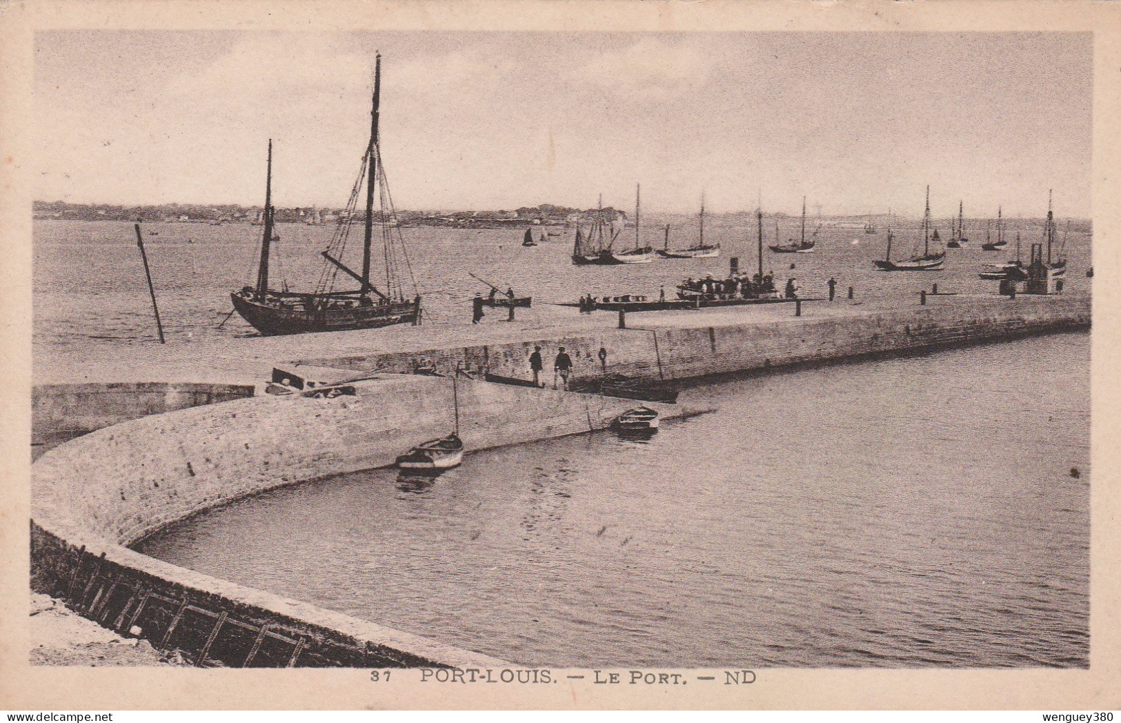 56 PORT-LOUIS  RIANTEC   LOCMIQUELIC.      Le Port.   TB PLAN Env. 1915.      RARE - Port Louis