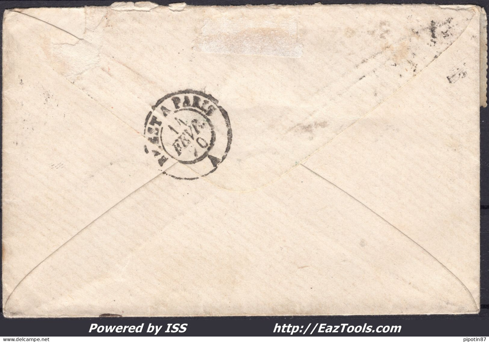 FRANCE N° 29Bx5 SUR LETTRE ADRESSÉE AU COMMISSAIRE DE LA DIVISION NAVALE DU PACIFIQUE SUR L'ASTRÉE RR - 1863-1870 Napoleon III With Laurels