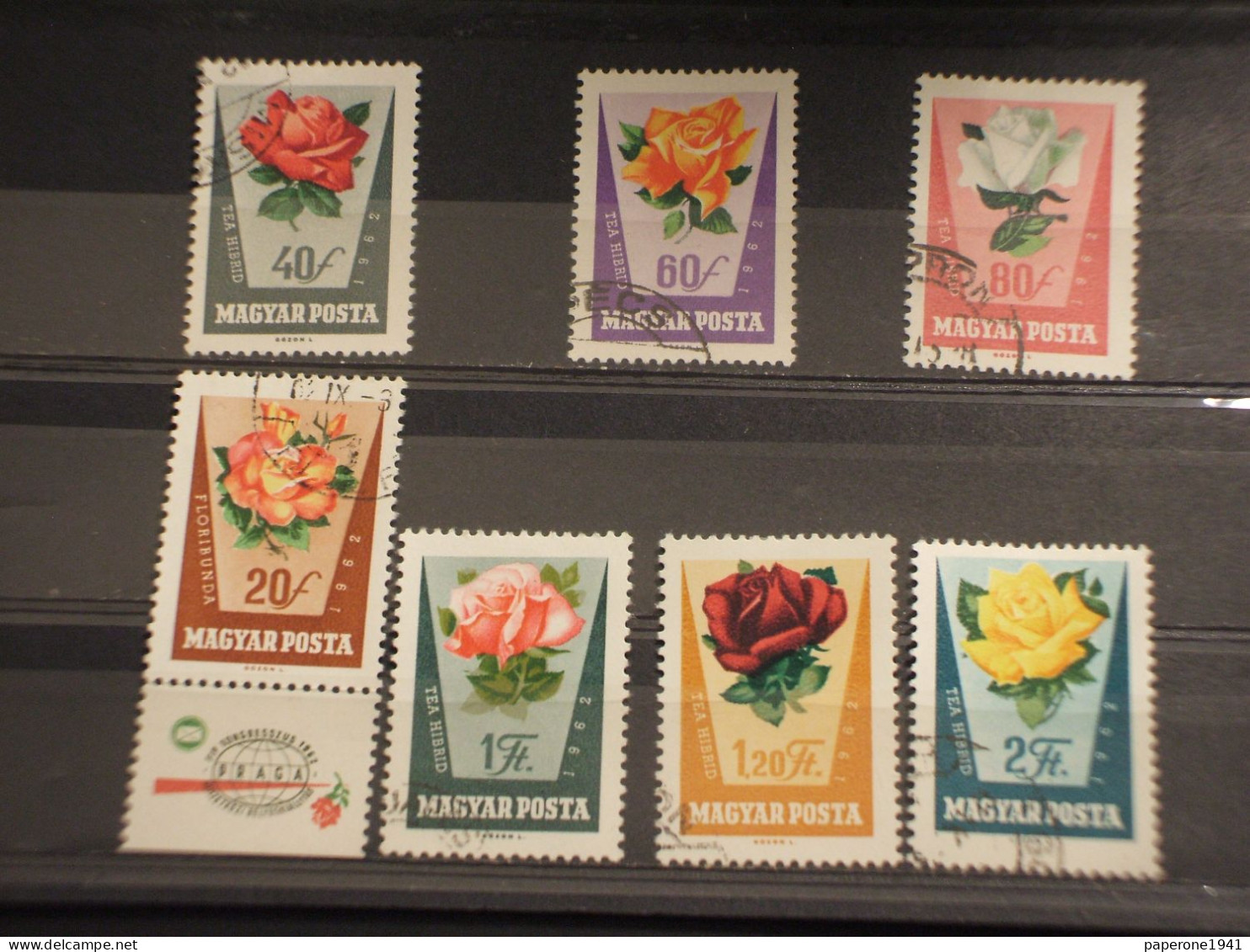 UNGHERIA - 1962 FIORI 7 VALORI - TIMBRATI/USED - Used Stamps