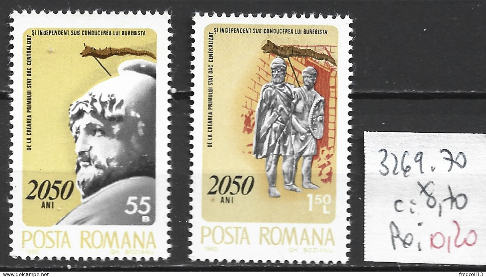 ROUMANIE 3269-70 * Côte 0.70 € - Unused Stamps