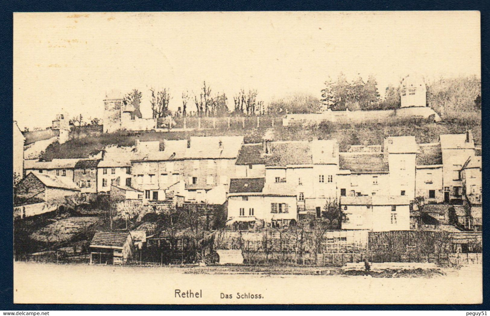 08. Rethel. Das Schloss. Fortifications Et Vieilles Maisons Détruites Après 1870 Et 1914-18. Feldpost Camouflé  1918 - Rethel