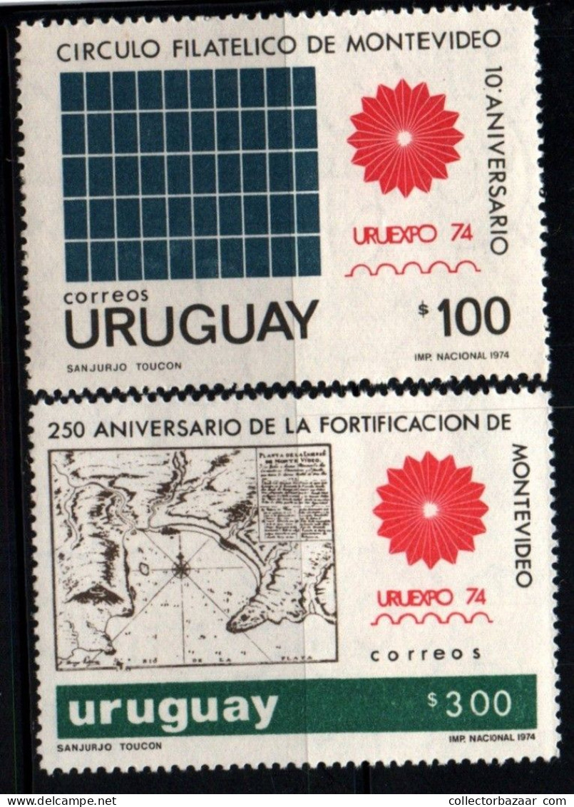 1974 Uruguay URUEXPO Emblem #890 - 891 ** MNH - Uruguay