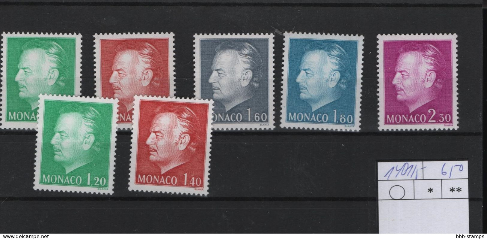 Monaco Michel Cat.No.  Mnh/** 1401/1405 - Ungebraucht