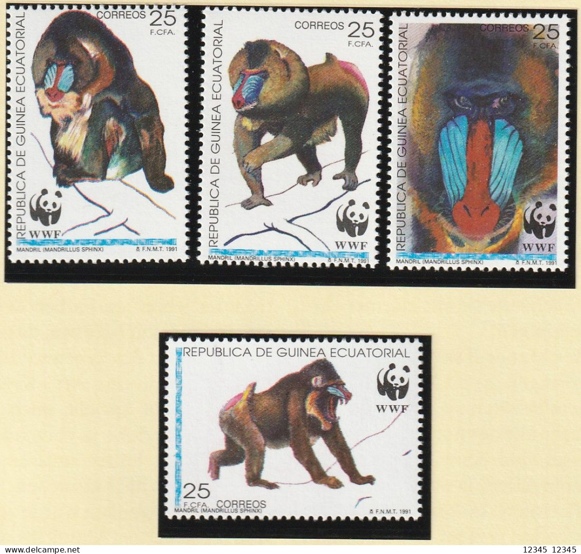 Equatoriaal Guinea 1991, Postfris MNH, WWF, Mandrill - Equatoriaal Guinea