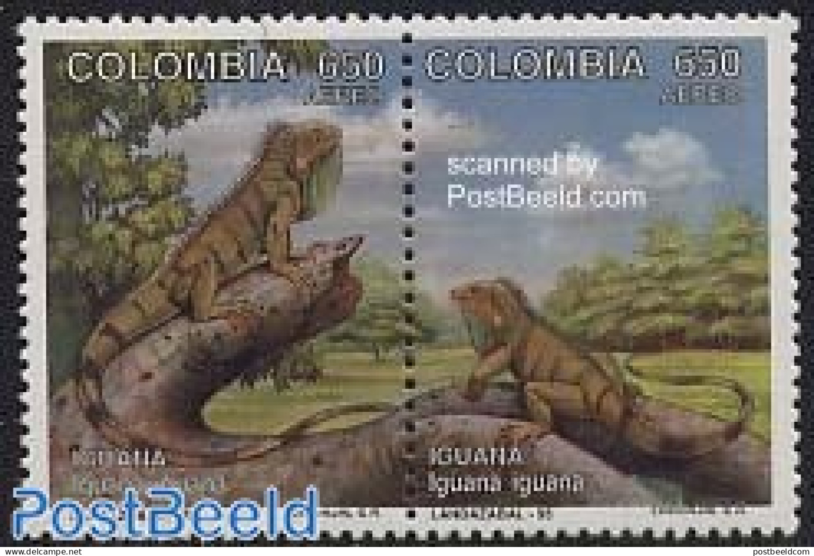 Colombia 1995 Fauna, Leguan 2v [:], Mint NH, Nature - Animals (others & Mixed) - Reptiles - Colombia