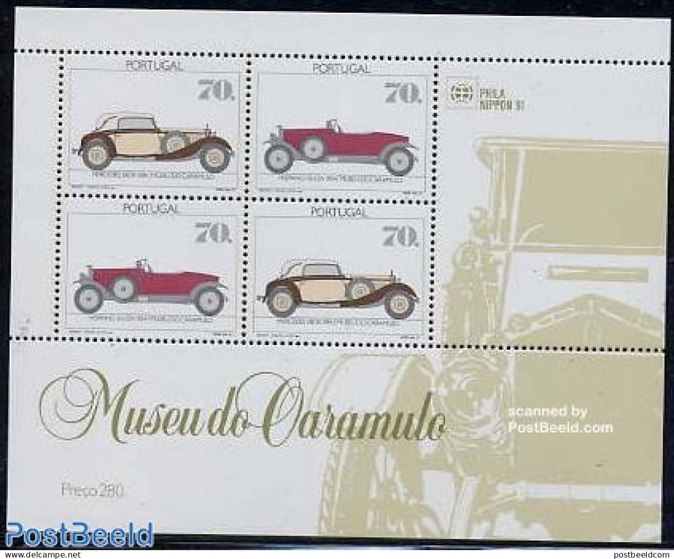 Portugal 1991 Automobiles S/s (Mercedes, Hispano-Suiza), Mint NH, Transport - Automobiles - Unused Stamps