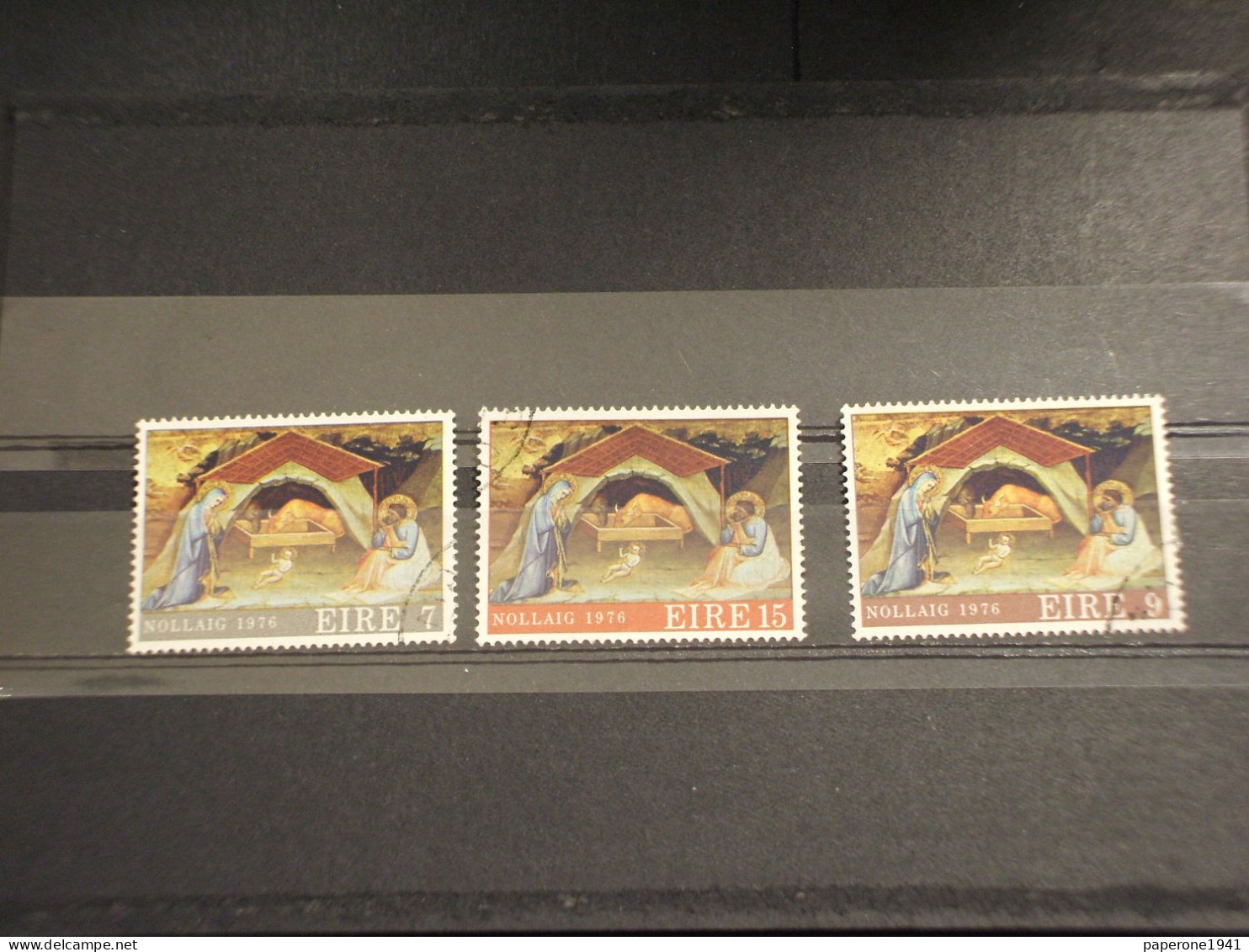 IRLANDA - 1976 NATALE/QUADRI 3 VALORI - TIMBRATI/USED - Used Stamps