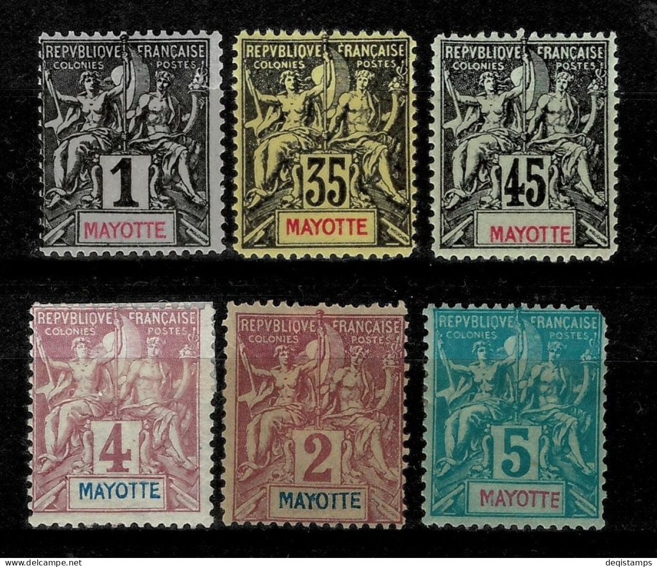 French Mayotte Year 1892/1910 MH Stamps - Neufs