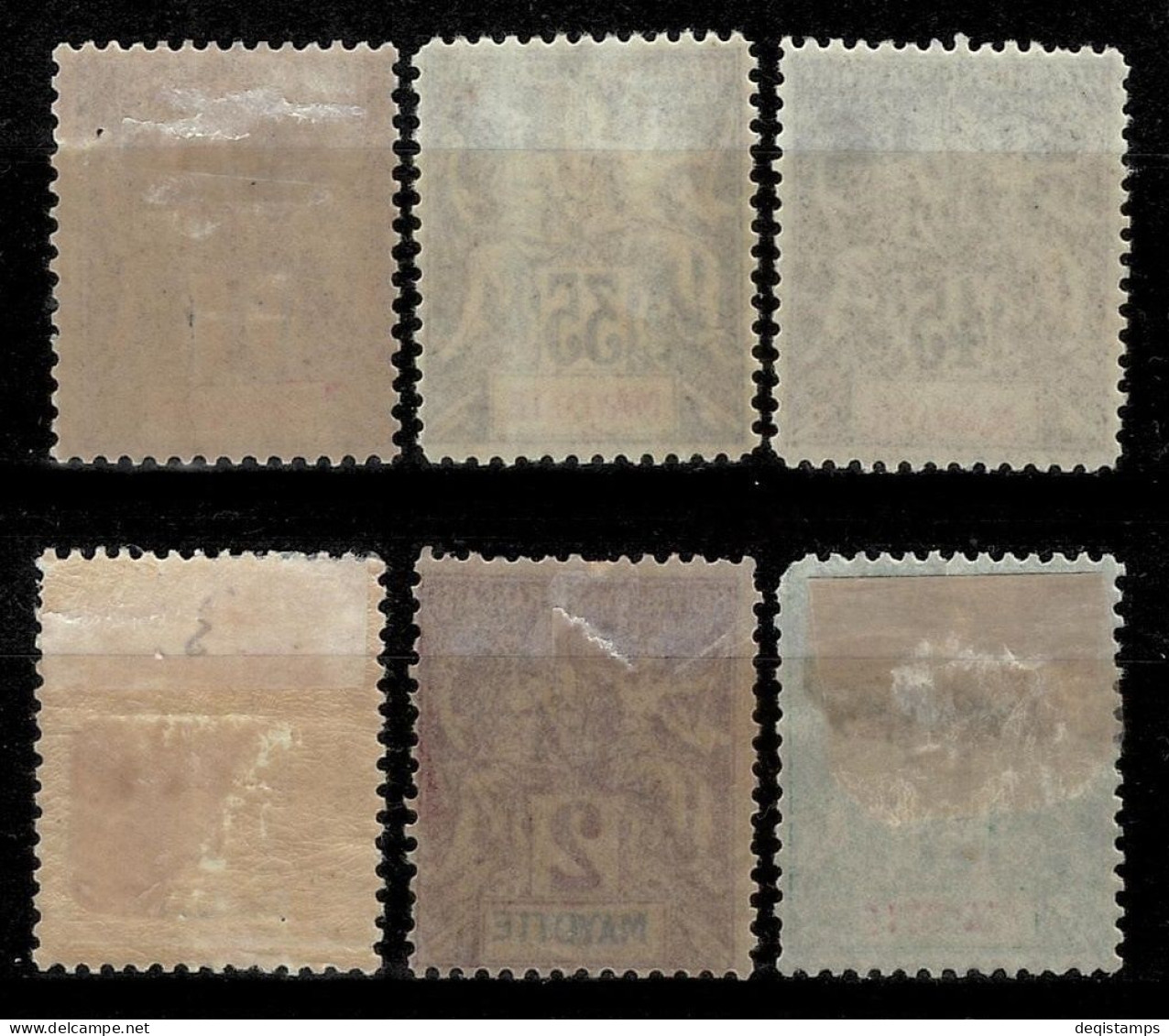 French Mayotte Year 1892/1910 MH Stamps - Unused Stamps