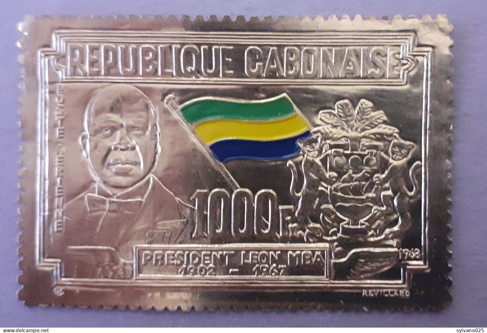 GABON Poste Aérienne N° Y&T 76 TIMBRE En OR - LUXE  ** - Gabon (1960-...)