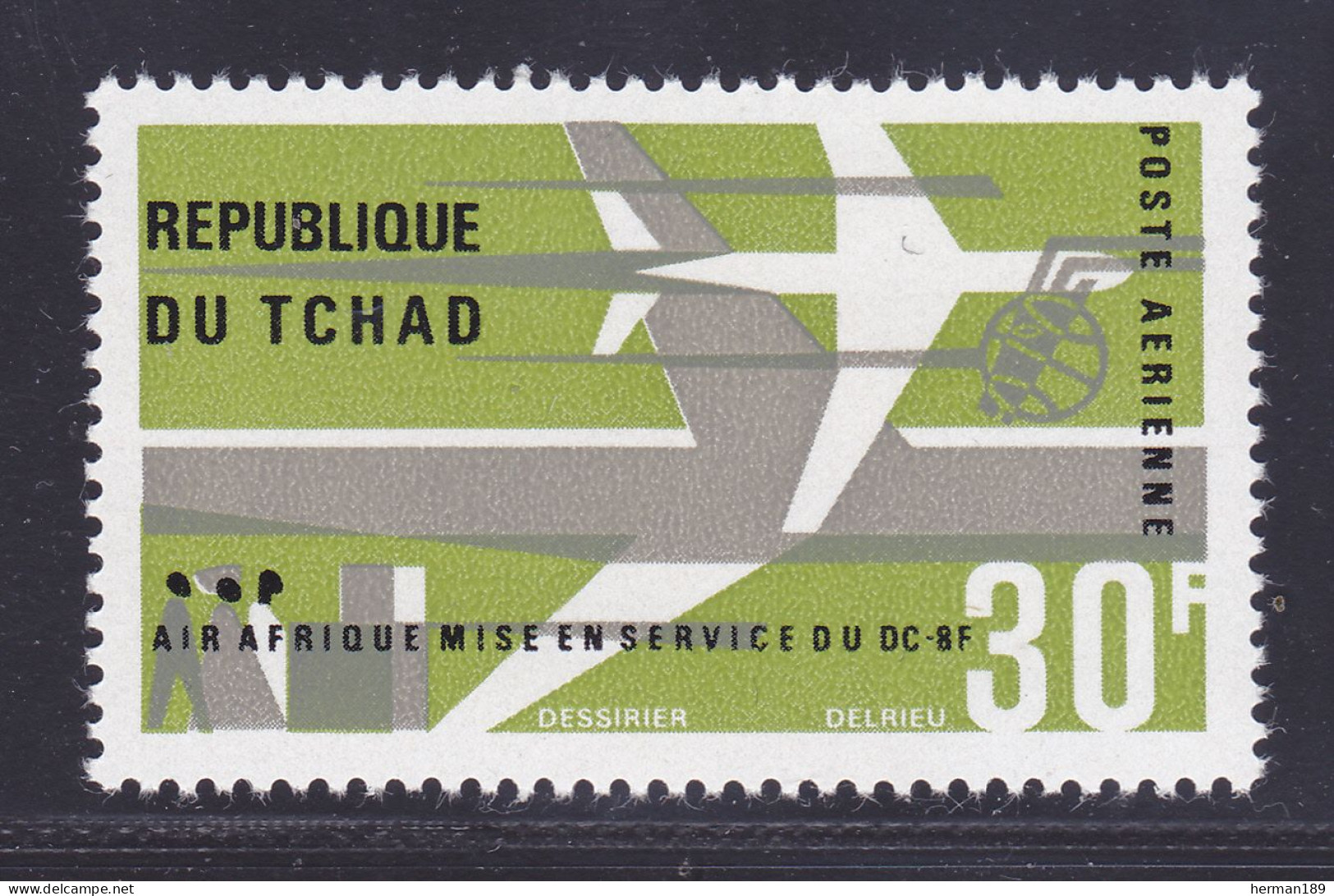 TCHAD AERIENS N°   29 ** MNH Neuf Sans Charnière, TB (D7460) Avion DC-8F, Air Afrique - 1966 - Tsjaad (1960-...)