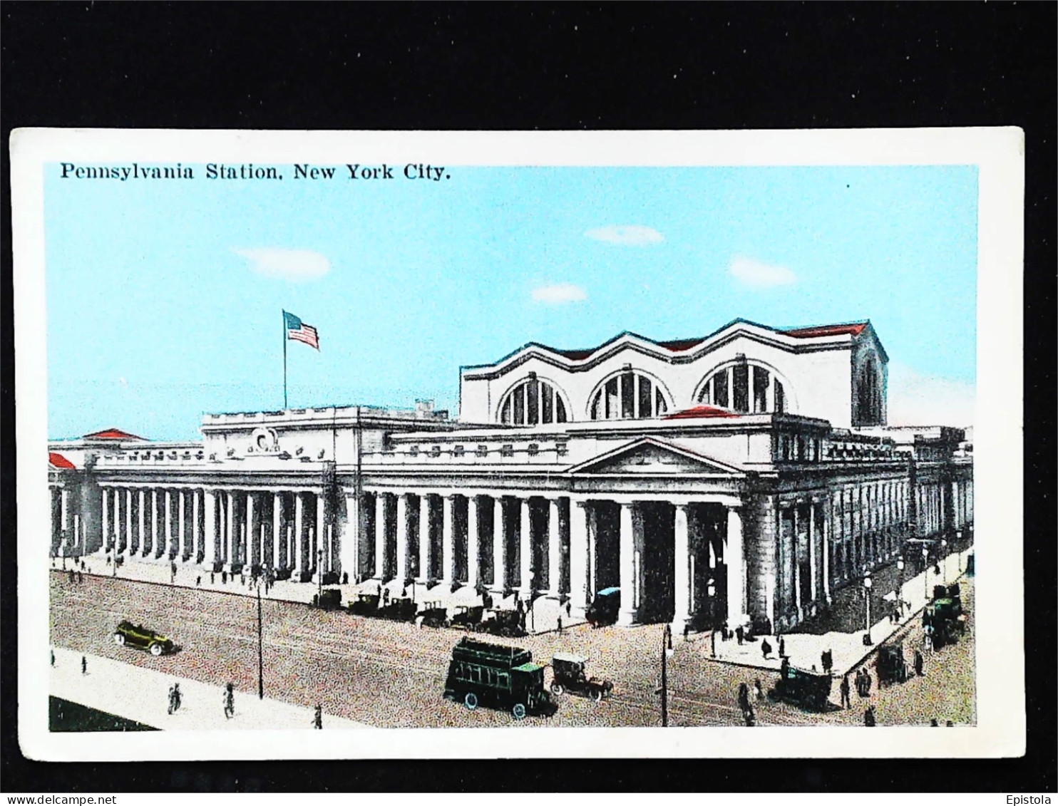 ► PENNSylvania  RAILROAD STATION   Vintage Card 1920s   - NEW YORK CITY - Transportmiddelen