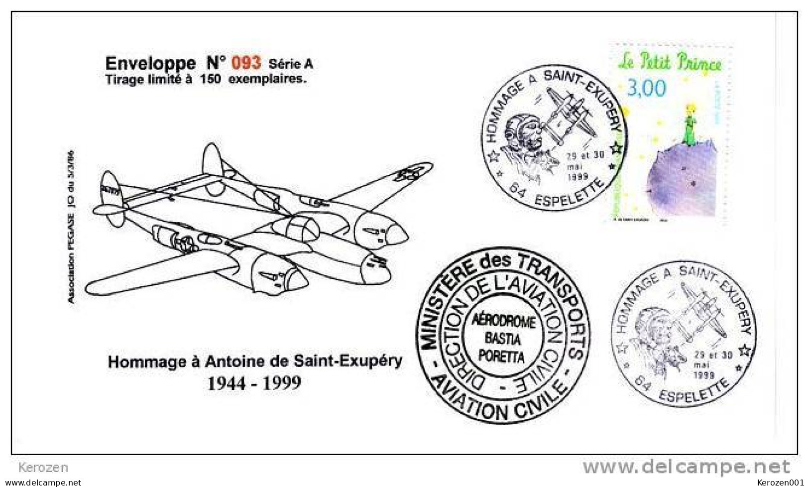 (0187) Env A De Saint Exupéry Espelette - 1960-.... Used