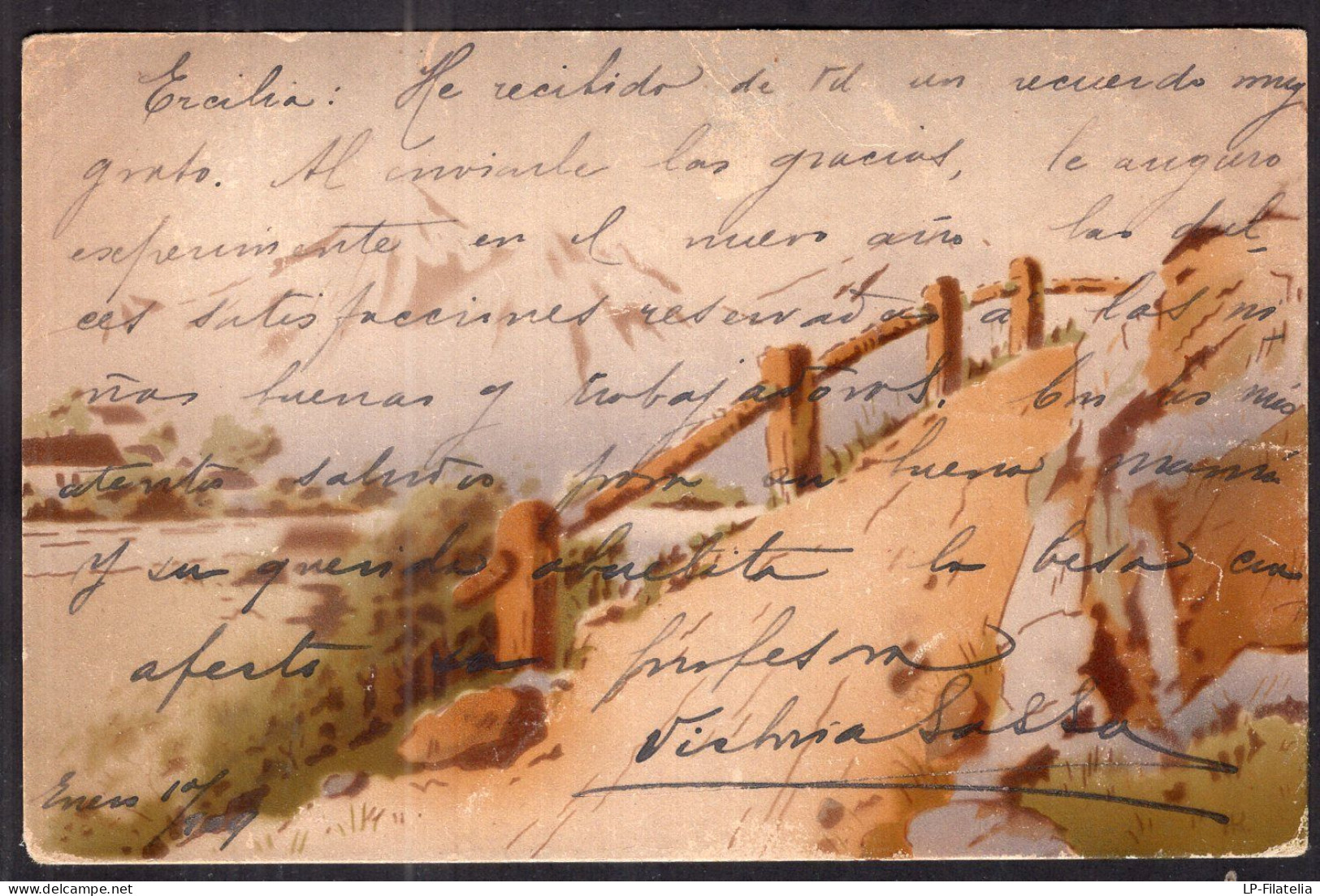 Argentina - 1909 - Illustration - Bridge - Brücken