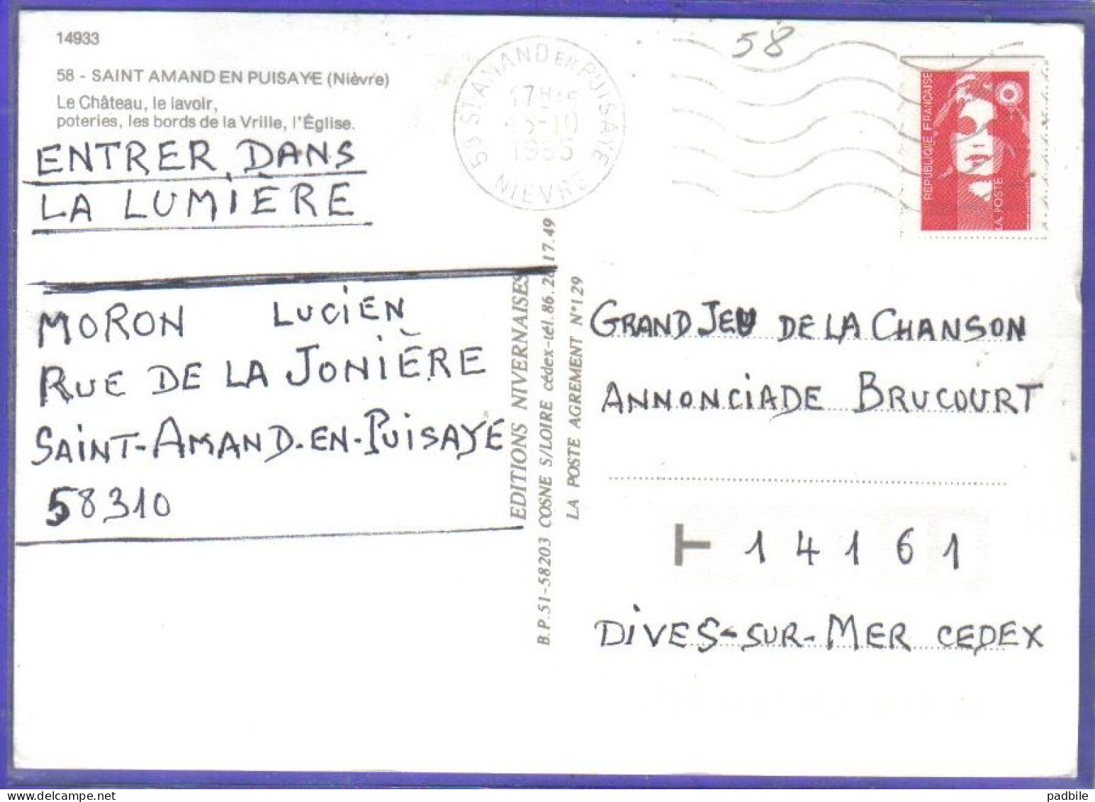 Carte Postale 58. Saint-Amand-en-Puisaye Le Poteries Le Chateau Le Lavoir   Très Beau Plan - Saint-Amand-en-Puisaye