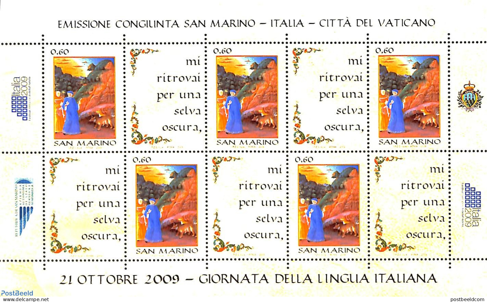 San Marino 2009 Language Day M/s, Mint NH, Various - Joint Issues - Neufs